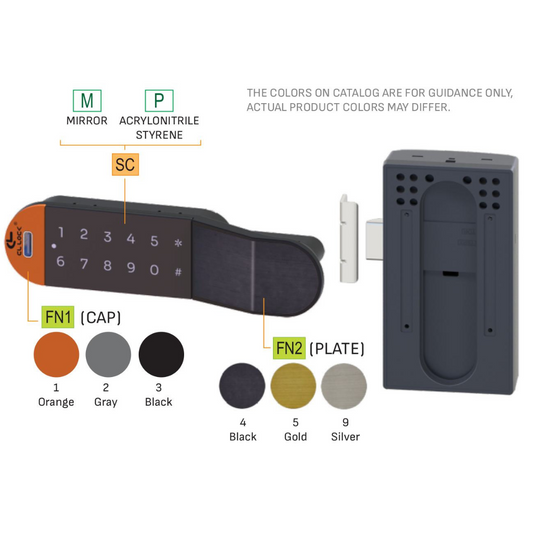 Khóa Nội Thất Điện Tử – Mã P1-AR-A1 - Dành cho tủ sắt – dùng PIN Alkaline – có tay nắm liền