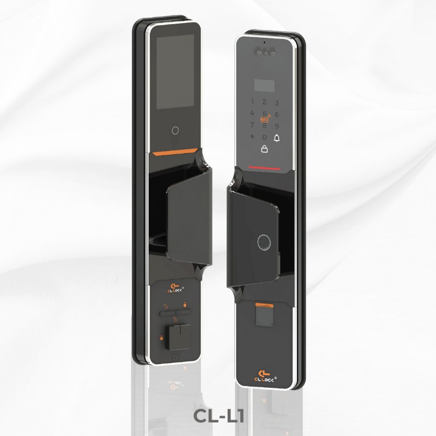 Khóa cửa điện tử CL-F1– tích hợp nhận diện khuôn mặt, vân tay, và tĩnh mạch tay, thiết kế tự động hoàn toàn